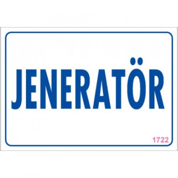 SÖNSAN UYARI LEVHALARI JENERATÖR PVC 17,5-25