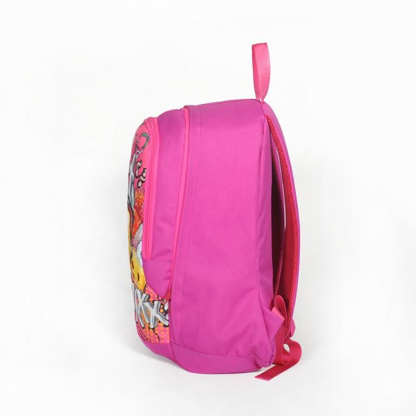 Yaygan İki Bölmeli Emoji Pembe Okul Çantası 23086 - 4
