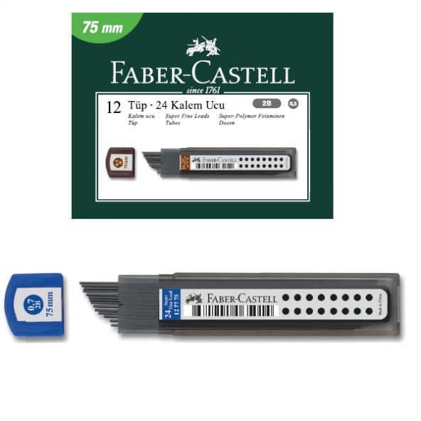 Faber-Castell Süper Fine Min Versatil Kalem Ucu 2B 0.7 75 Mm 5090127775 12 Li (1 Paket 12 Tüp)