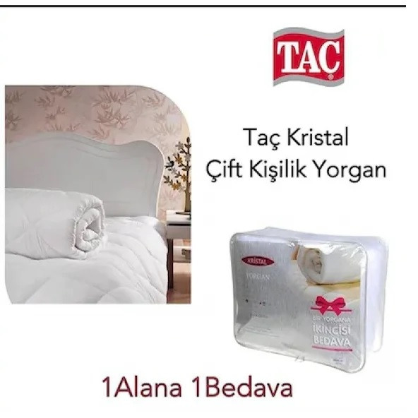 Taç Kristal ÇİFT kişilik yorgan alana TEK kişilik yorgan HEDİYE