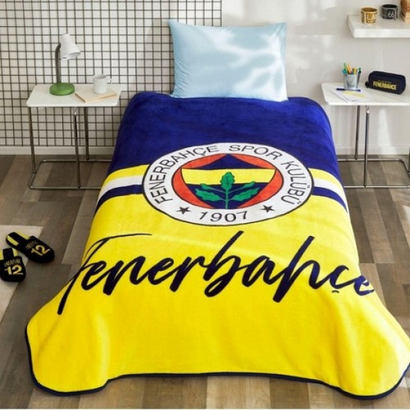 Taç Tek Kişilik Battaniye - Fenerbahçe Logo 160x220