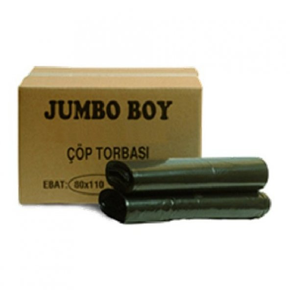 Jumbo Boy Koli 20 Li Siyah Çöp Torbası 80x110Cm