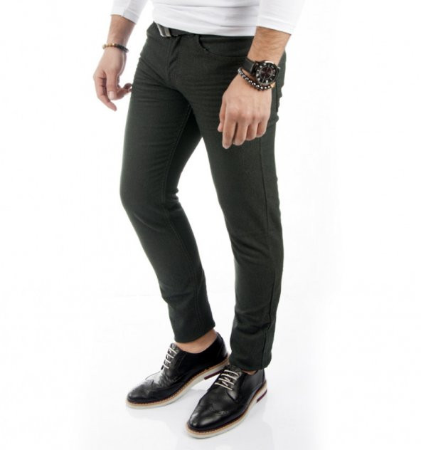 DeepSEA Likralı Slim Fit Nokta Desenli Erkek Kot Pantolon 1701938 - 1