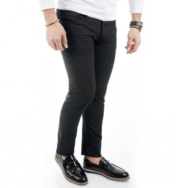 DeepSEA Likralı Slim Fit Nokta Desenli Erkek Kot Pantolon 1701938 - 6