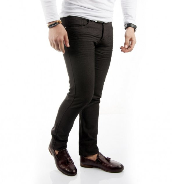 DeepSEA Likralı Slim Fit Nokta Desenli Erkek Kot Pantolon 1701938 - 11