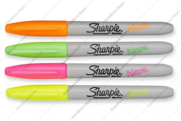 Sharpie Fine Permanent Marker Neon 4 Renk