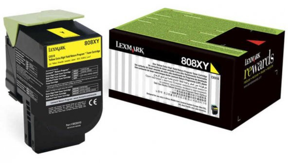 Lexmark 80C8XY0 Orjinal Sarı Toner