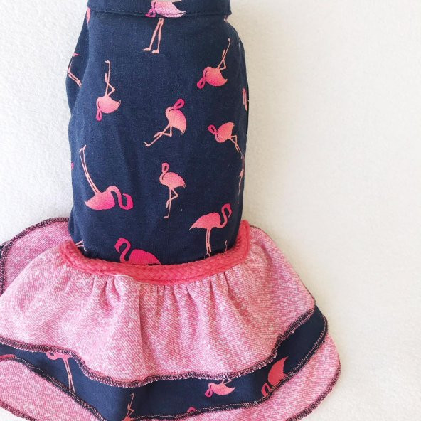 FLAMINGO KÖPEK ELBİSESİ  by Kemique - Köpek Kıyafeti - 3