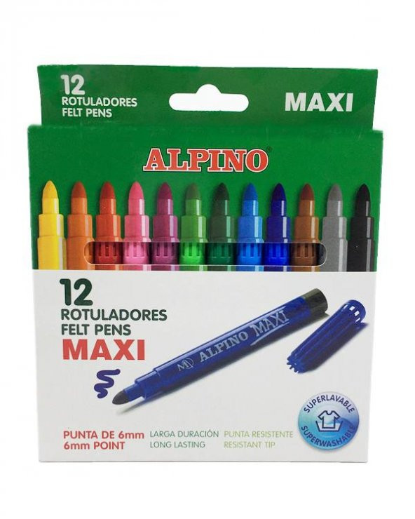 Alpino Maxi Keçeli Kalem 12 Renk