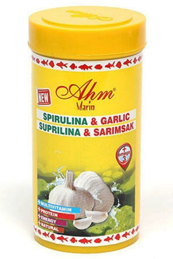 Ahm Spirulina Garlic Sarımsaklı Granül Balık Yemi 100 ml