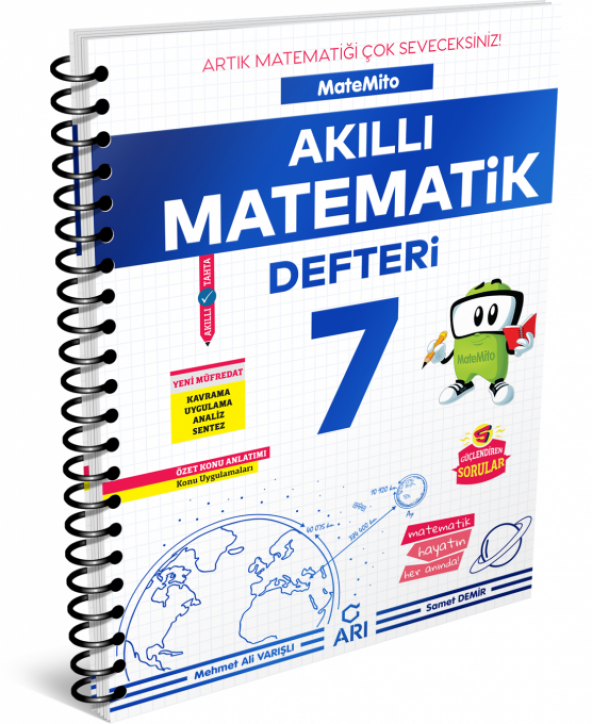 Arı Yayıncılık 7.Sınıf Matemito Akıllı Matematik Defteri