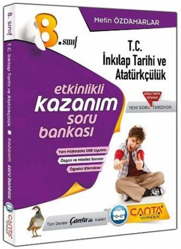 Çanta Yayınları 8. Sınıf Kazandıran T.C. İnkılap Tarihi ve Atatürkçülük Soru Bankası