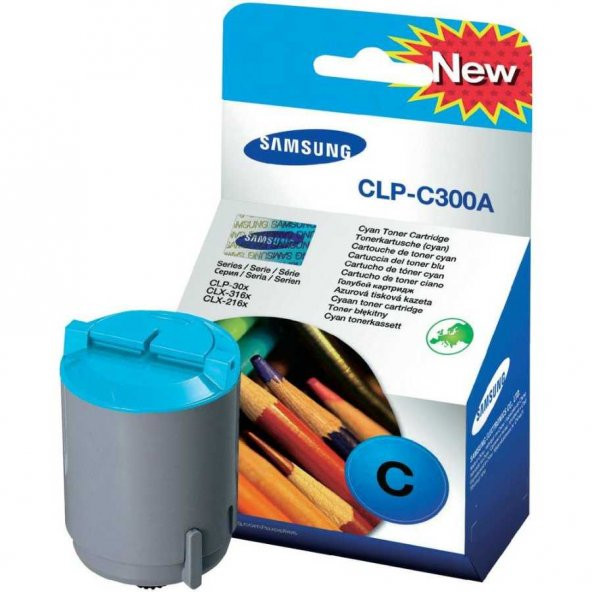 Samsung CLP-C300A Orjinal Mavi Toner
