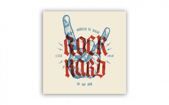 Rock Hard Kanvas Tablo