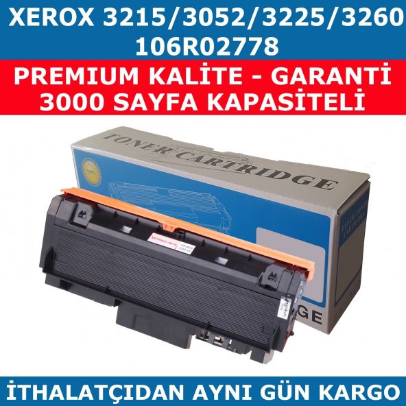 XEROX 3260-3215-3052-3225 106R02778 SİYAH MUADİL TONER 3000 SAYFA