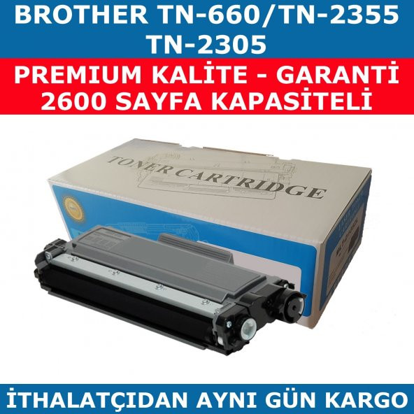 BROTHER TN-2355 SİYAH MUADİL TONER 2.600 SAYFA TN-660