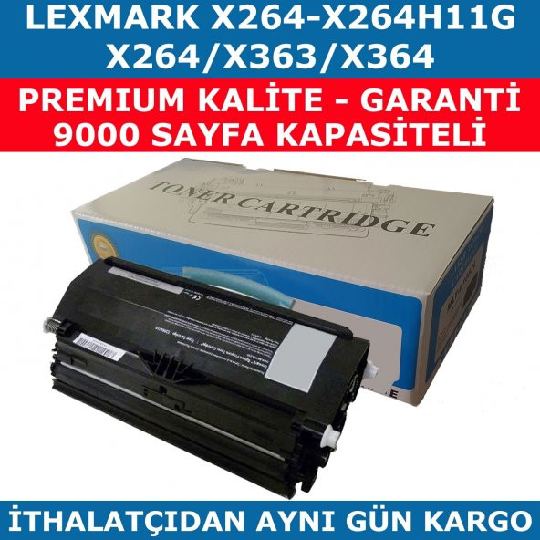 LEXMARK X264-X264H11G MUADİL TONER X363-X364 9.000 SYF