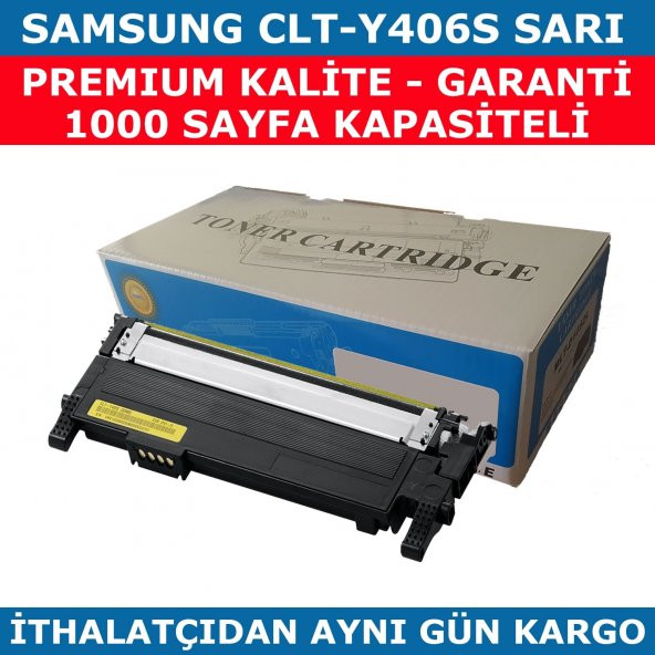 SAMSUNG CLP365-CLP360-CLT-Y406S SARI MUADİL TONER 1.000 SAYFA