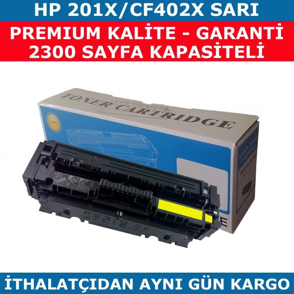 HP 201X-CF402X SARI MUADİL TONER 2.300 SAYFA