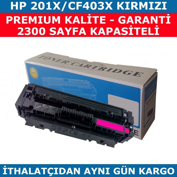 HP 201X-CF403X KIRMIZI MUADİL TONER 2.300 SAYFA