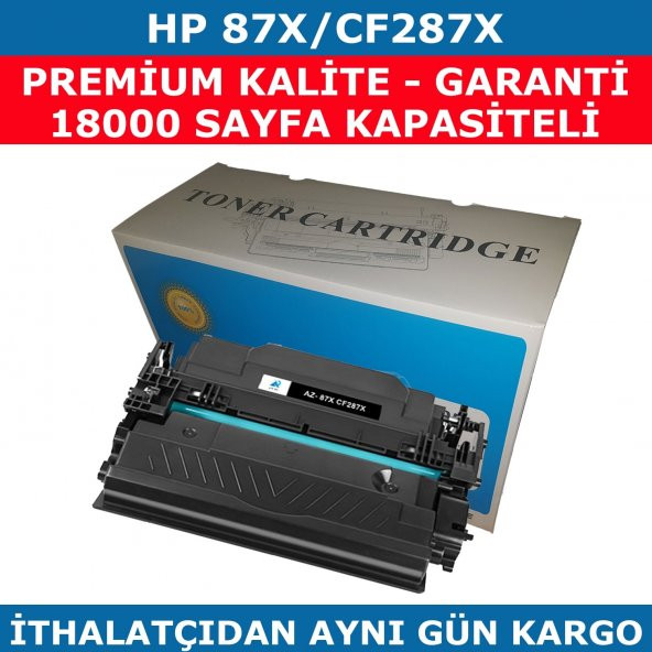 HP 87X-CF287X SİYAH MUADİL TONER 18.000 SAYFA