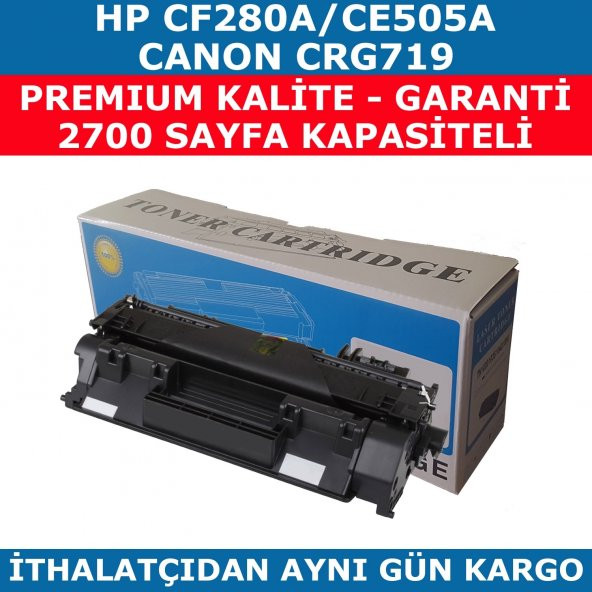 HP 05A-CE505A-80A-CF280A SİYAH MUADİL TONER 2.700 SAYFA CRG719