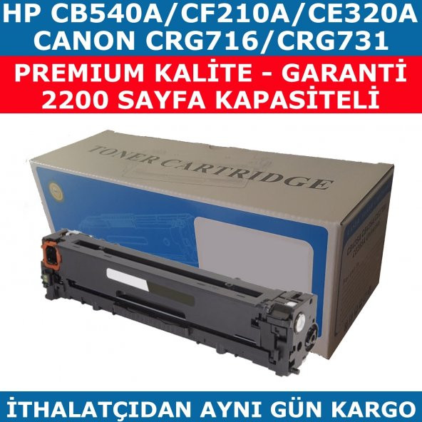 HP CB540A 2200 SAYFA MUADİL TONER CF210A/CE320A/CRG716/CRG731