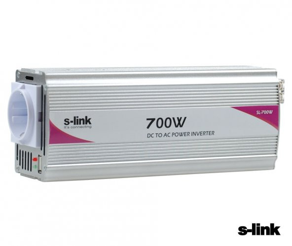 S-LINK SL-700W DC12V -AC230V İNVERTER
