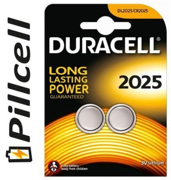Duracell CR 2025 Lithium 3 Volt 2 li Kart