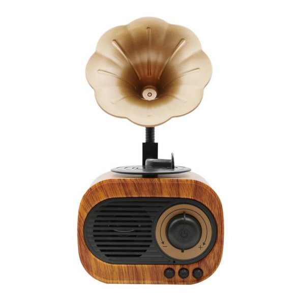 B5 Nostaljik Mini Radyo Gramofon Bluetooth/Radyo/USB/SD Speaker