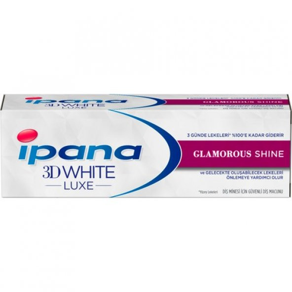 İpana 3 Boyutlu Beyazlık Luxe  Glamorous Shine Diş Macunu 75 ml