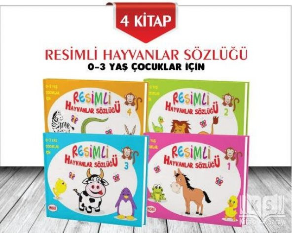 Resimli Hayvanlar Sözlüğü 4 Kitap Set Ema Yayınları