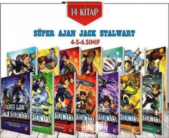 Süper Ajan Jack Stalwart 14 Kitap Set Beyaz Balina Yayınları