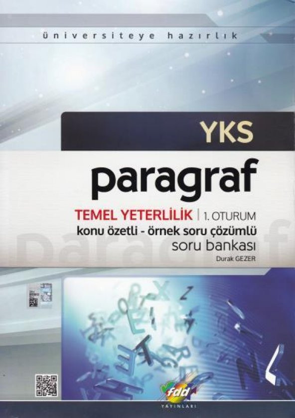 YKS Paragraf Soru Bankası Temel Yeterlilik 1. Oturum Fdd Yayınları