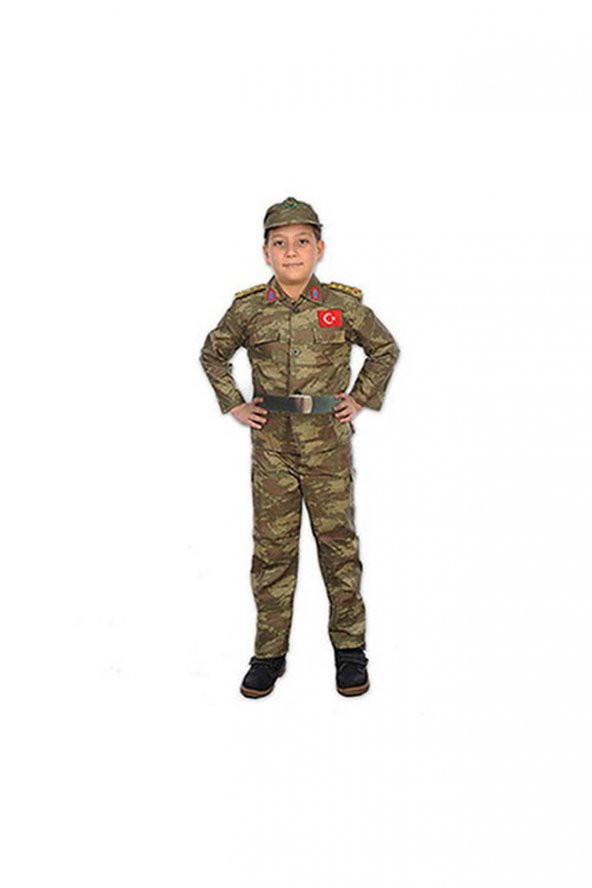 Asker Çocuk Kostümü 5-6 Yaş 1 Adet