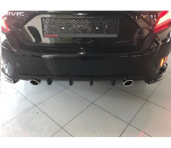 Oled Garaj Honda Civic Fc5 Çift Çıkış Egzozlu Difüzör Piano Black - 2