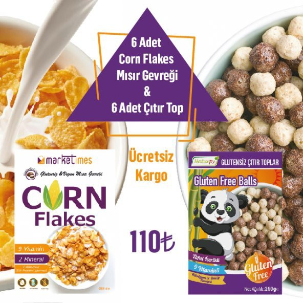6 Adet Corn Flakes 6 Adet Çıtır Top 110 TL Kampanya