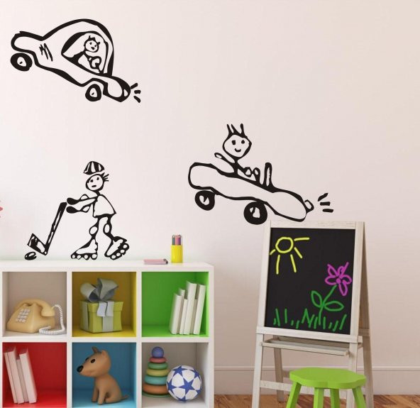 Çocuk Odası Sticker Araba Figürlü