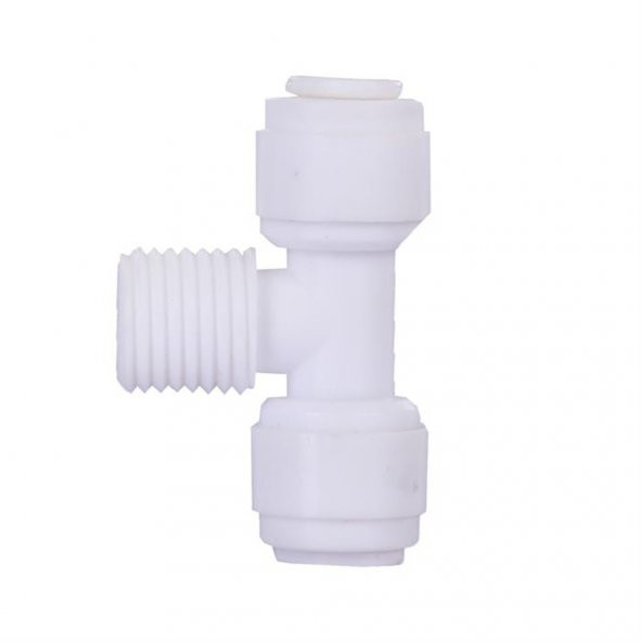 Su Arıtma T Filtre Bağlantı Nipeli 1/4 inç Quick 1/4 inç Dış Diş