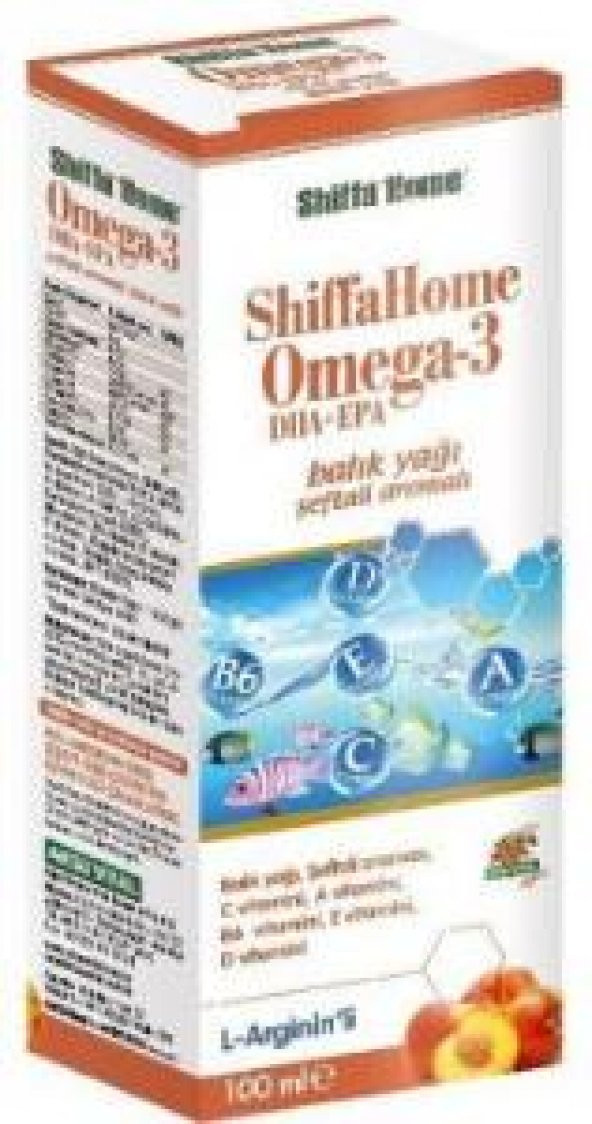Aksuvital Shiffa Home Omega 3 Balık Yağı Şeftali Aromalı 100 ml