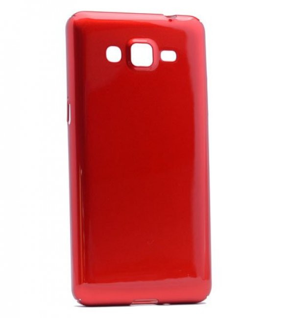 Samsung Galaxy J7 2016 Kılıf Parlak Kapak Kırmızı + Kırılmaz Cam Ekran Koruyucu