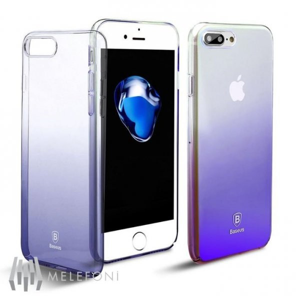 Baseus Glaze Mor iPhone 8 Plus Kılıf Arka Koruyucu Kapak