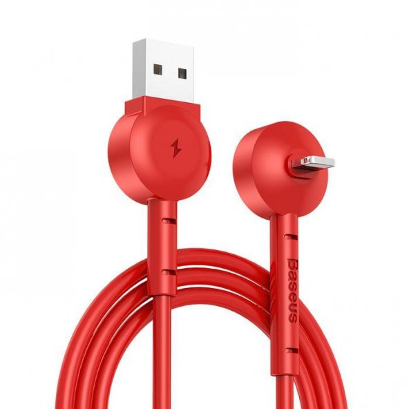 Baseus Maruko iPhone Stand Şarj Kablosu Kırmızı