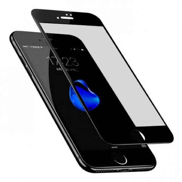 Apple iPhone 8 Plus Mat Ekran Koruyucu Siyah Cam