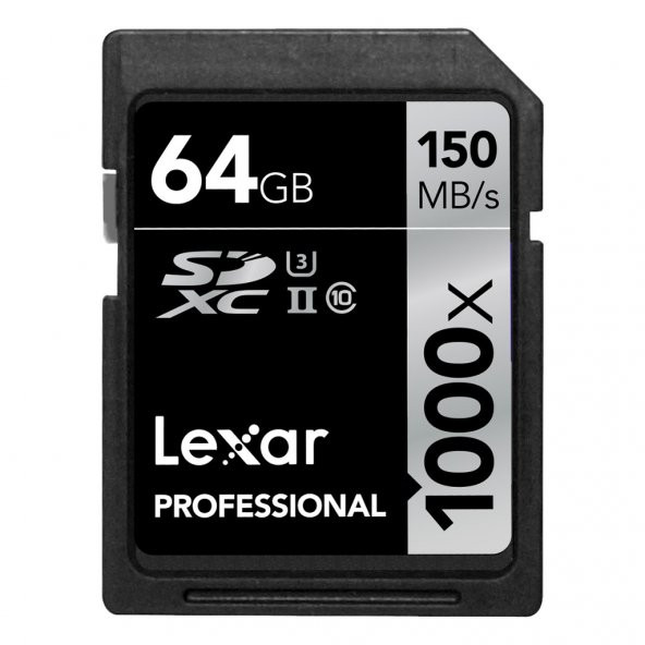Lexar 64 GB 1000x 4K SD Hafıza Kartı (150 Mb/s)