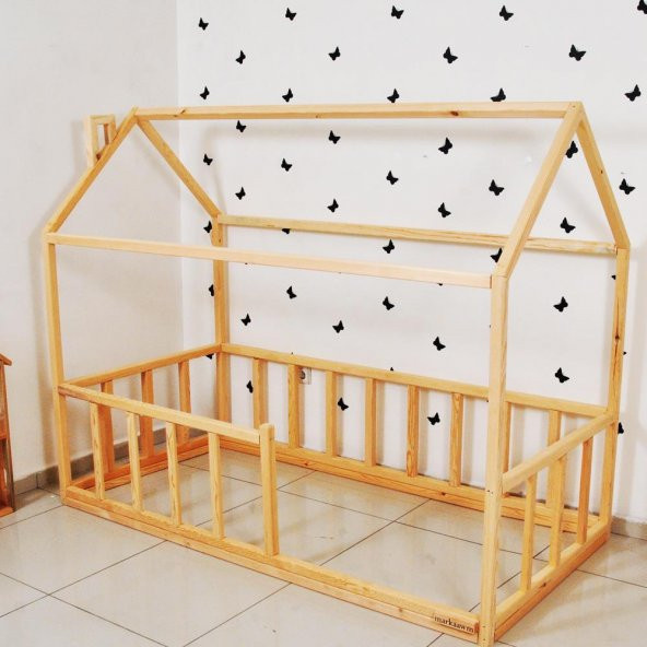 Markaawm Montessori Çocuk Yatak Doğal Çam 90X190 Karyola Sevgi - 3
