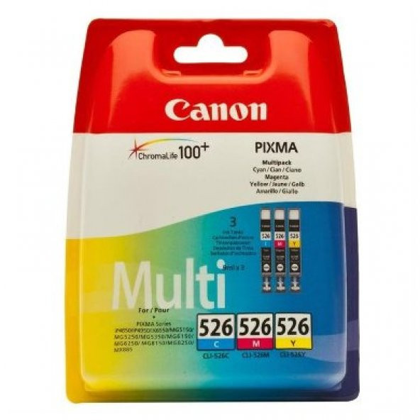 Canon CLI-526 C/M/Y Set Orijinal Kartuş