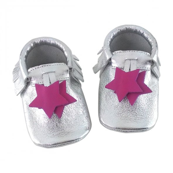 Yıldız Makosen Bebek Ayakkabı Gümüş CV-207