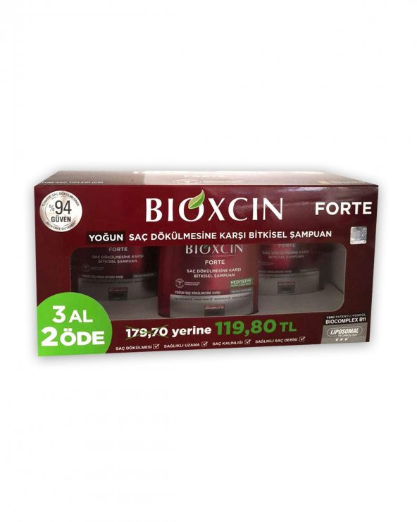 Bioxcin Forte Şampuan 3 Al 2 Öde (Yeni Ürün)
