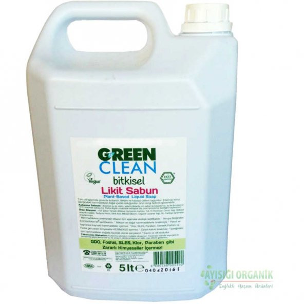 U Green Clean Organik Portakal Yağlı Likit Sabun 5 LT